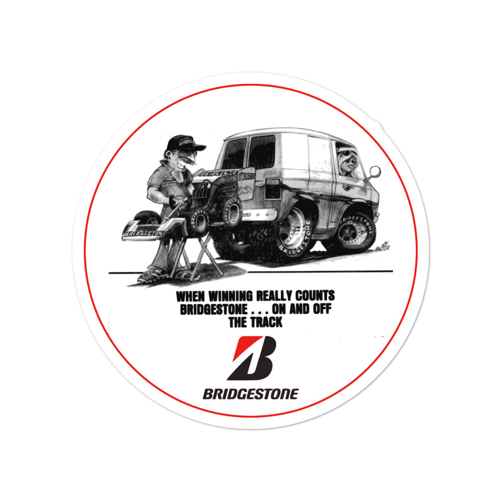 Vintage Bridgestone Tire Go-Kart & Motorcycle Racing WKA Sticker – Made In USA