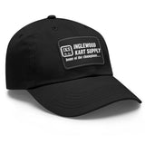 Vintage Karting Inglewood Kart Supply "Home of the Champions" Leather Patch Dad Hat — Racing Cap