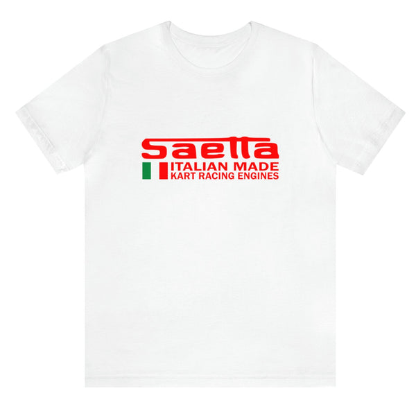 UK Karting Saetta Italian Made Kart Racing Engines Unisex Jersey Short Sleeve Tee