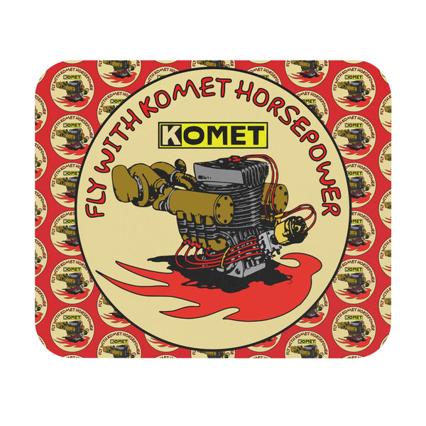 Vintage Karting Fly with Komet  Horse Power Bob Graham Inspired Cartoon Mouse Pad (Rectangle)
