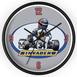 Vintage Karting Invader Sprint #34 Racing Kart Wall Clock