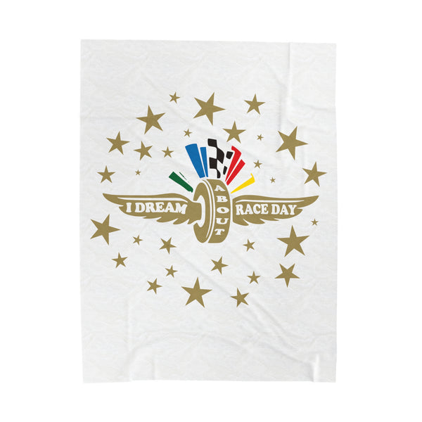 Indianapolis 500 "I Dream About Race Day" Velveteen Plush Blanket