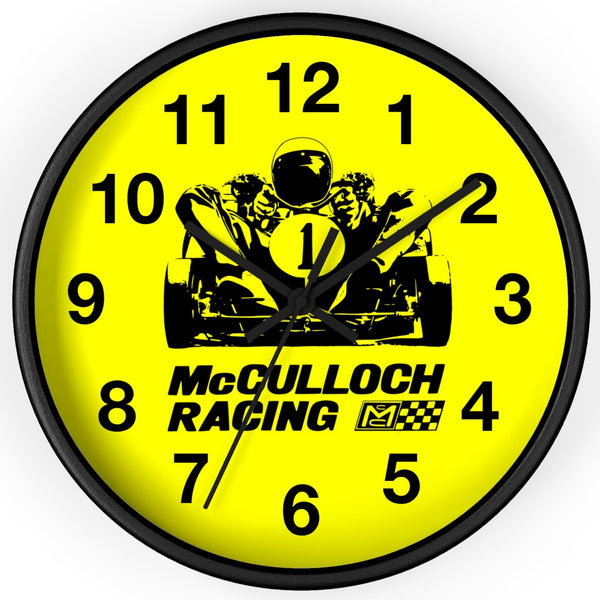 Vintage Enduro Karting McCulloch American Racing Engines Wall Clock