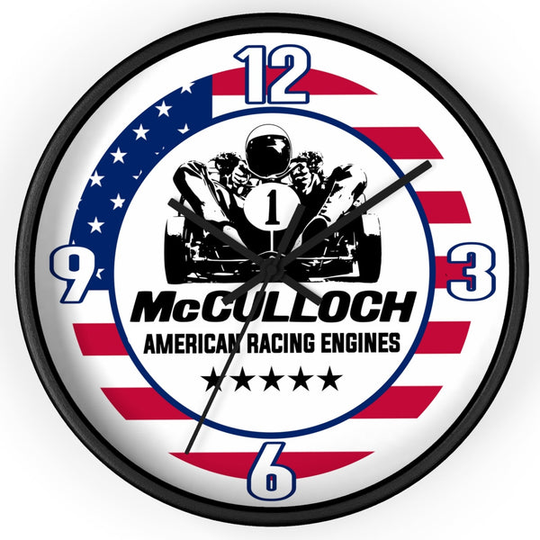 Vintage Karting McCulloch Enduro Karting American Race Engines Wall Clock