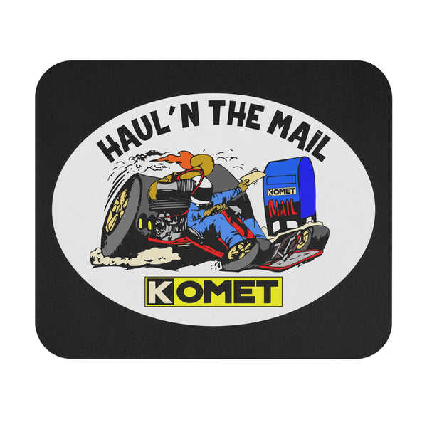 Vintage Karting Komet Kart Engines "HAUL'N the MAIL" Cartoon Mouse Pad (Rectangle)