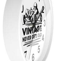 Vintage Karting "Vintage Never Gets Old" Enduro Racing Wall Clock