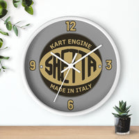 Vintage Karting Saetta Kart Engine "Made in Italy" Motor Tag Wall Clock