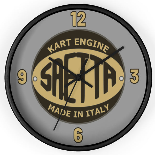 Vintage Karting Saetta Kart Engine "Made in Italy" Motor Tag Wall Clock