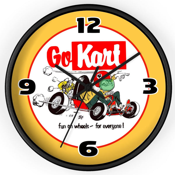 Vintage Karting "Go Kart" Fun for Everyone Wall Clock