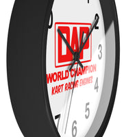 Vintage Karting DAP World Champion Kart Racing Engines Wall Clock