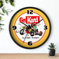 Vintage Karting "Go Kart" Fun for Everyone Wall Clock