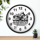 Vintage Karting "Vintage Never Gets Old" Enduro Racing Wall Clock