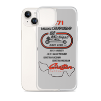 Vintage Karting 1971 Michigan Kart Club Gratten IKF Enduro National iPhone Case