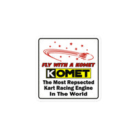 Vintage Karting "Fly with A Komet" Kart Racing Engines Bubble-free stickers