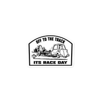 Vintage Karting "Off to the Track" Cartoon Bubble-free stickers