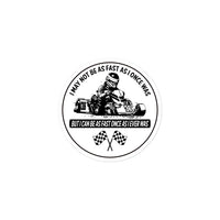 Vintage Karting "I can be as fast as I once was" Bubble-free stickers