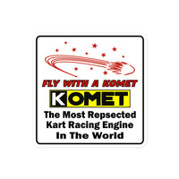 Vintage Karting "Fly with A Komet" Kart Racing Engines Bubble-free stickers