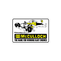 Vintage Karting McCulloch Kart Engine Cartoon Bubble-free stickers