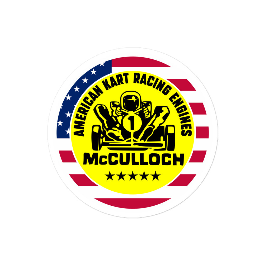 Vintage Karting McCulloch Kart Racing Engines Bubble-free stickers ...