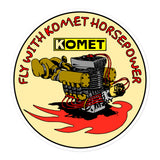 Vintage Karting Fly with Komet Horsepower Graham Cartoon Bubble-free stickers