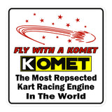 Vintage Karting "Fly with A Komet" Kart Racing Engines Bubble-free stickers
