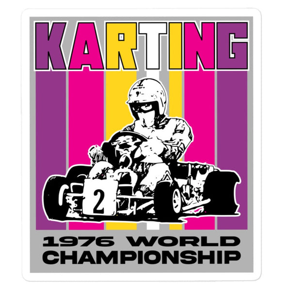 Vintage Karting Wynns Colors Inspired 1976 Karting World Championships Bubble-free stickers