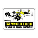 Vintage Karting McCulloch Kart Engine Cartoon Bubble-free stickers
