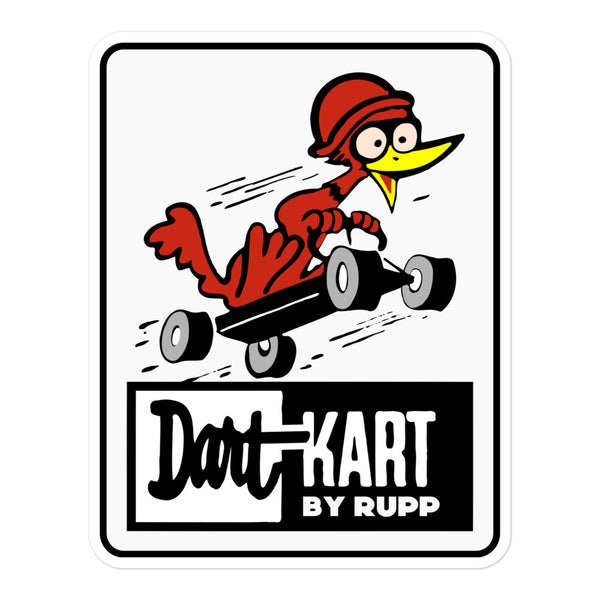 Vintage Karting Dart Kart on Skateboard Bubble-free Stickers