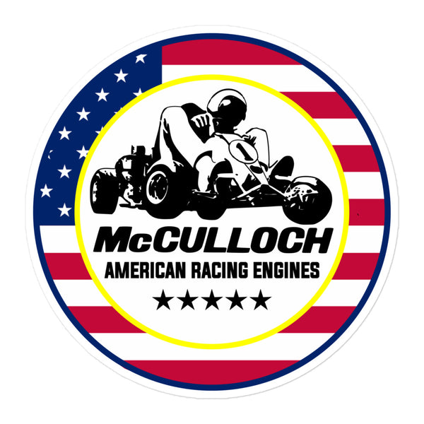 Vintage Karting McCulloch Sprint American Racing Engines Bubble-free Stickers