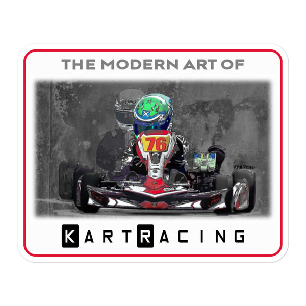 Modern Art of Kart Racing Kart Bubble-free Stickers