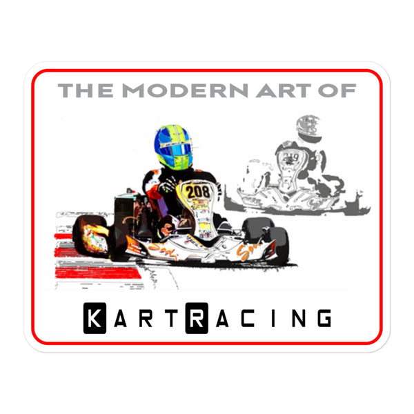 Modern Art of Kart Racing Kart Bubble-free Stickers
