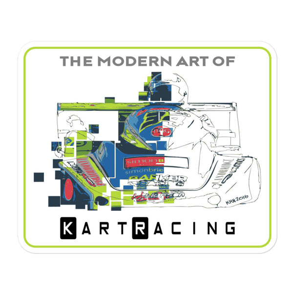 Modern Art of Kart Racing Kart Bubble-free Stickers