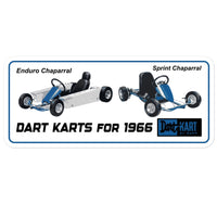 Vintage Karting 1965 Dart Chaparral Enduro and Sprint Go Karts Bubble-free stickers