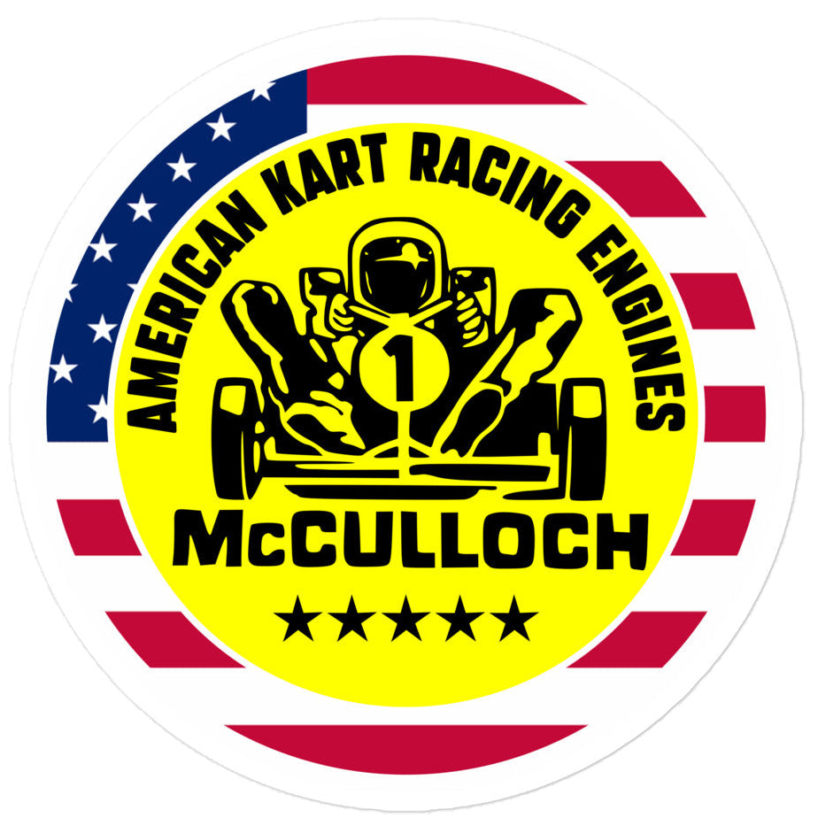 Vintage Karting McCulloch Kart Racing Engines Bubble-free stickers ...