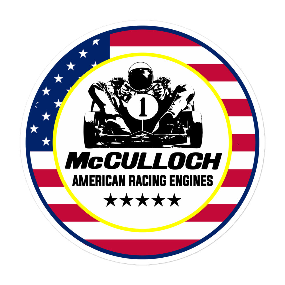 Vintage Karting McCulloch American Flag Enduro Racing Engines Bubble-f ...