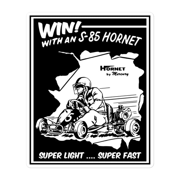 Vintage Karting Hornet S-85 Sprint Kart Bubble-free Stickers