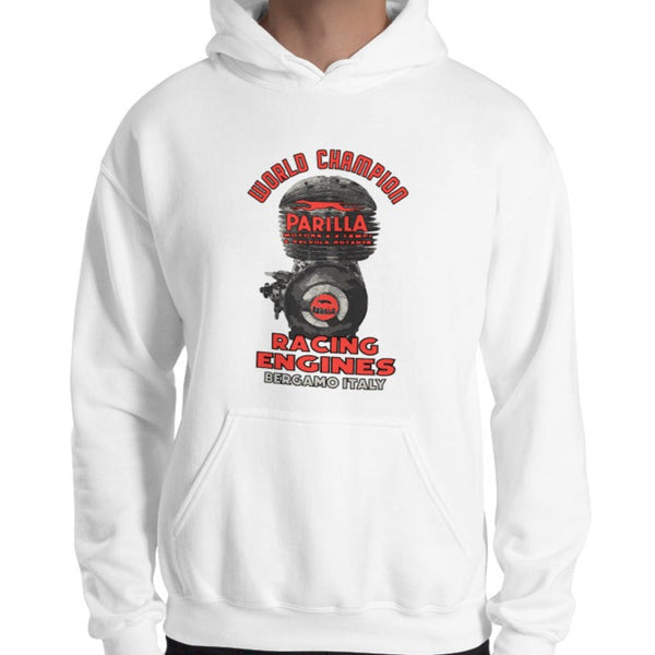 Vintage Karting World Champion Parilla Racing Engines Hooded Sweatshirt