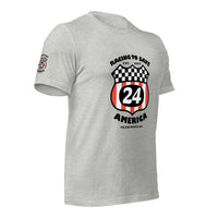 Racing to Save America Shield '24 Team MAGA Racers 4 Trump Unisex T-shirt