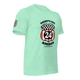 Racing to Save America Shield '24 Team MAGA Racers 4 Trump Unisex T-shirt