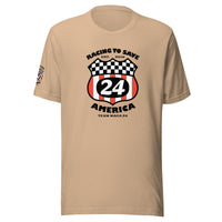 Racing to Save America Shield Team MAGA 24 Unisex T-shirt