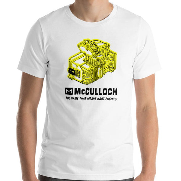 Vintage McCulloch Kart Engine Premium Short-Sleeve Unisex T-Shirt