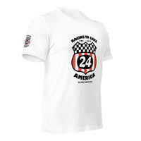 Racing to Save America Shield '24 Team MAGA Racers 4 Trump Unisex T-shirt