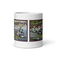 Vintage Karting Kyle Adkins "California Flash" Wins at Barnesville 1975 Coffee Mug