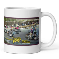 Vintage Karting Kyle Adkins "California Flash" Wins at Barnesville 1975 Coffee Mug
