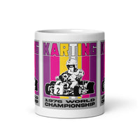 Vintage Karting Wynns Colors Inspired 1976 Karting World Championships White Glossy Mug