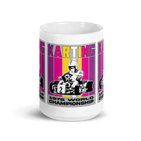 Vintage Karting Wynns Colors Inspired 1976 Karting World Championships White Glossy Mug