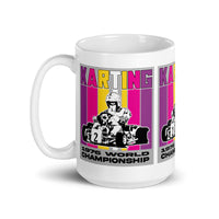 Vintage Karting Wynns Colors Inspired 1976 Karting World Championships White Glossy Mug