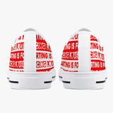 Karting is for Racing Lovers Classic Low-Top Canvas Shoes - White/Black