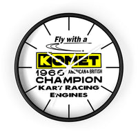 Vintage Karting 1966 Komet American & British Champions Wall Clock