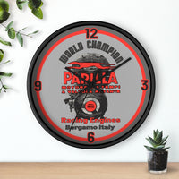 Vintage Karting Parilla Racing Engines Bergamo, Italy Wall Clock